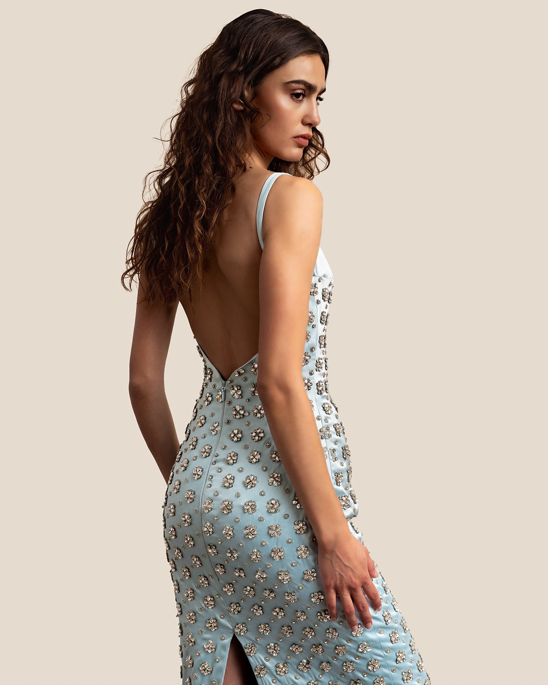 Blue Embellished Dress