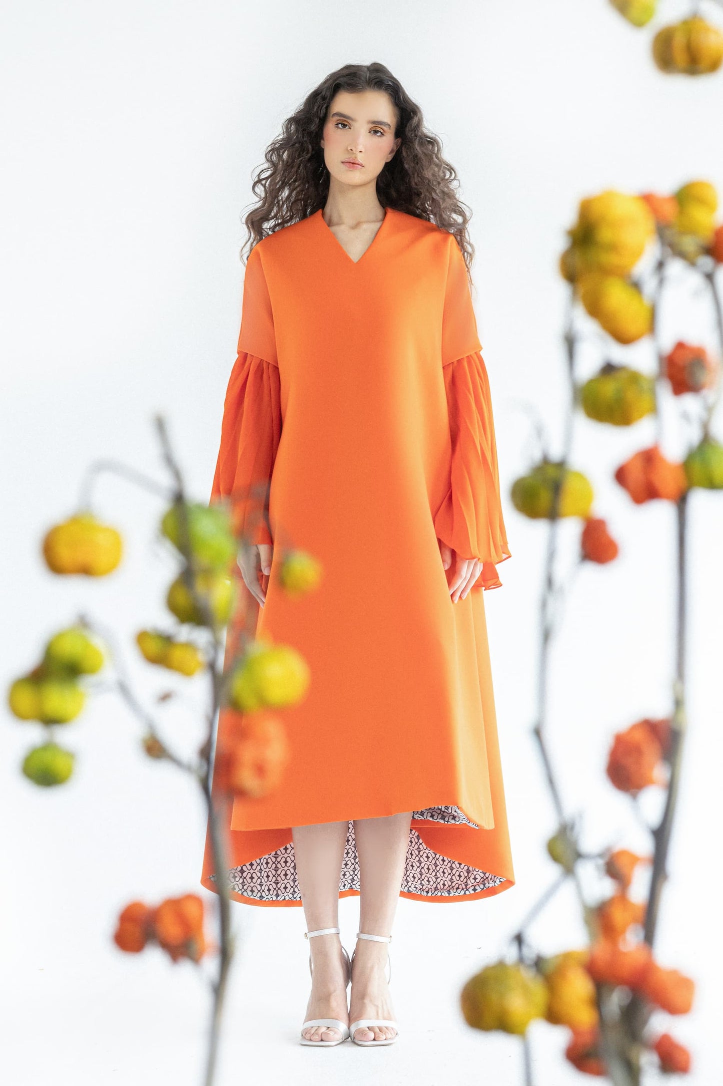 A-LINE CREPE DRESS