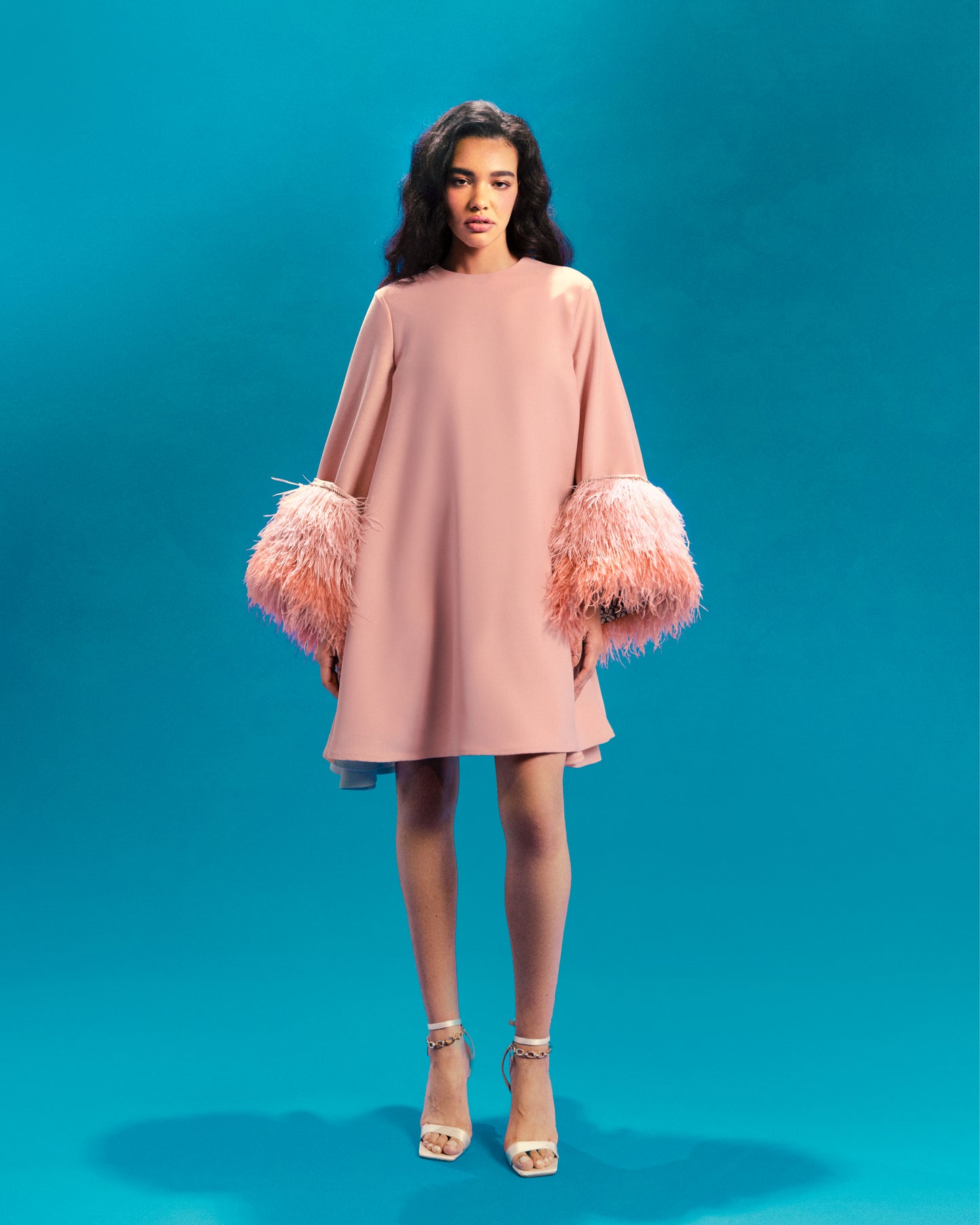 CREPE BODYROSE SHORT DRESS