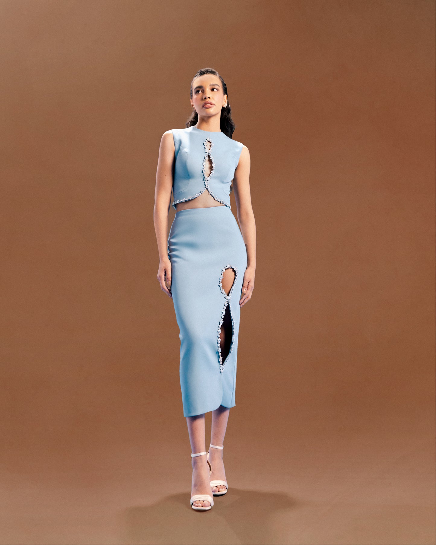 CREPE SLEEVELESS BODICE