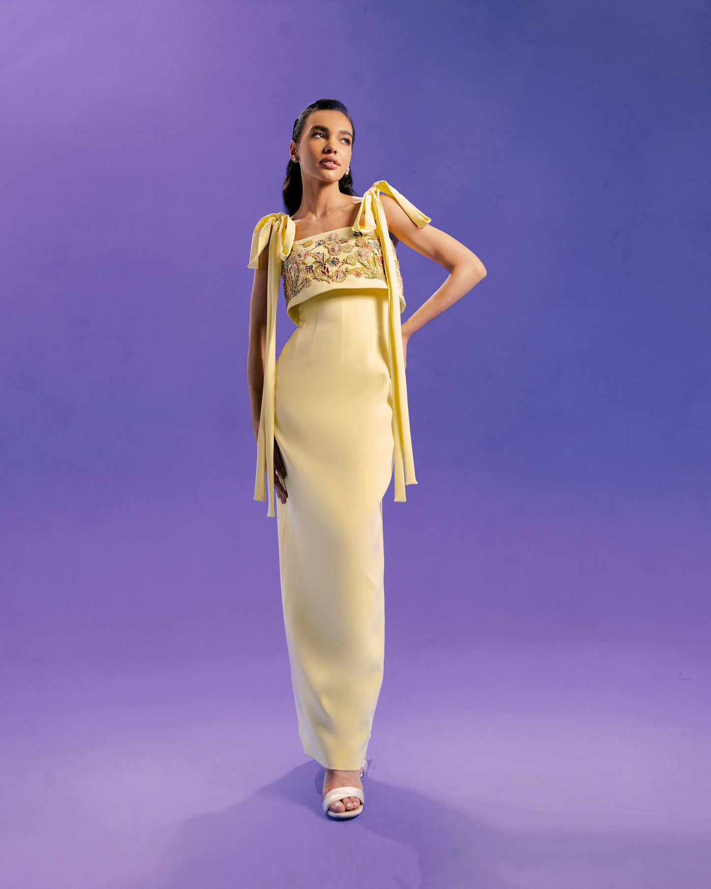 FRENCH VANILLA LONG DRESS