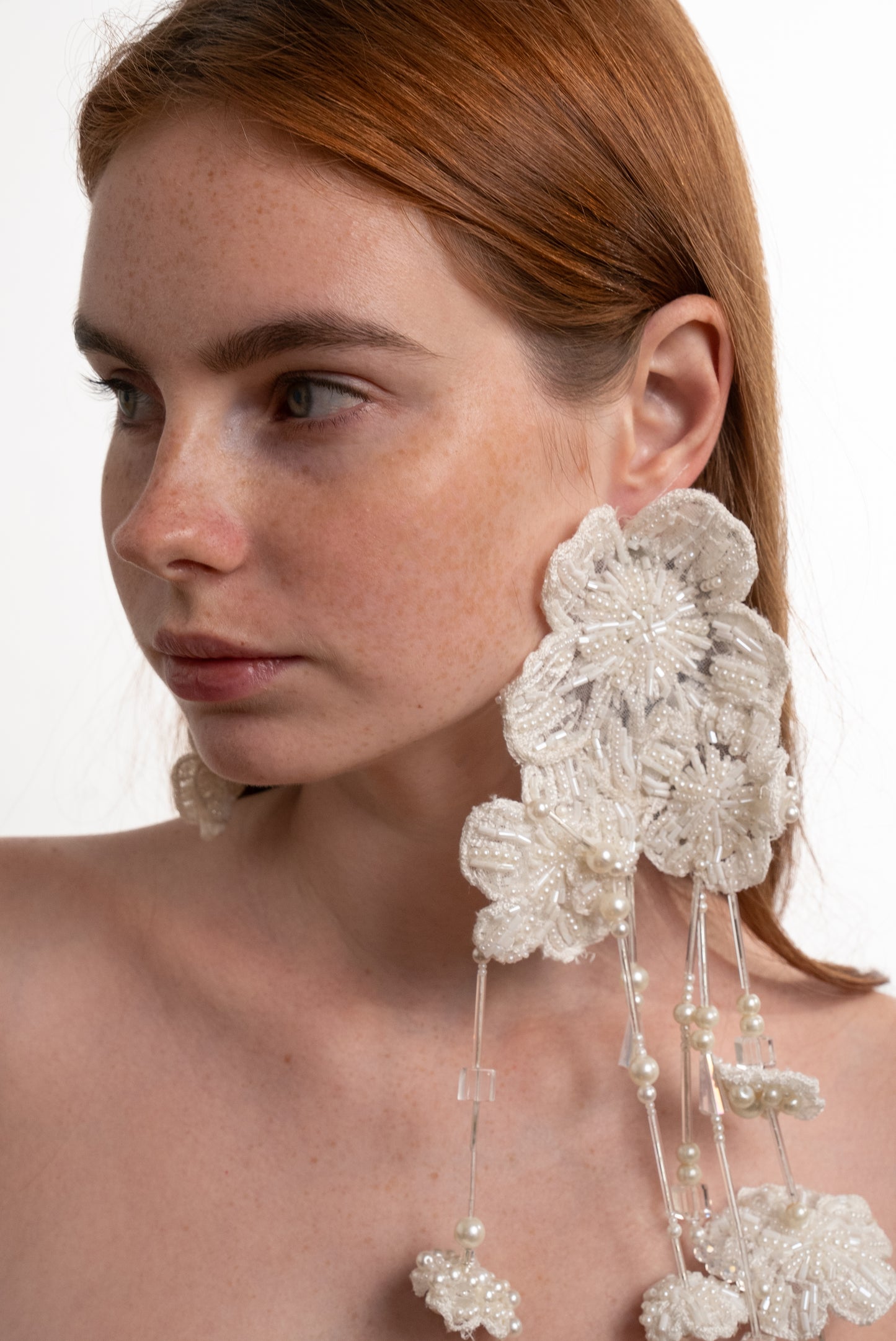 3D LACE FLOWER EARRINGS