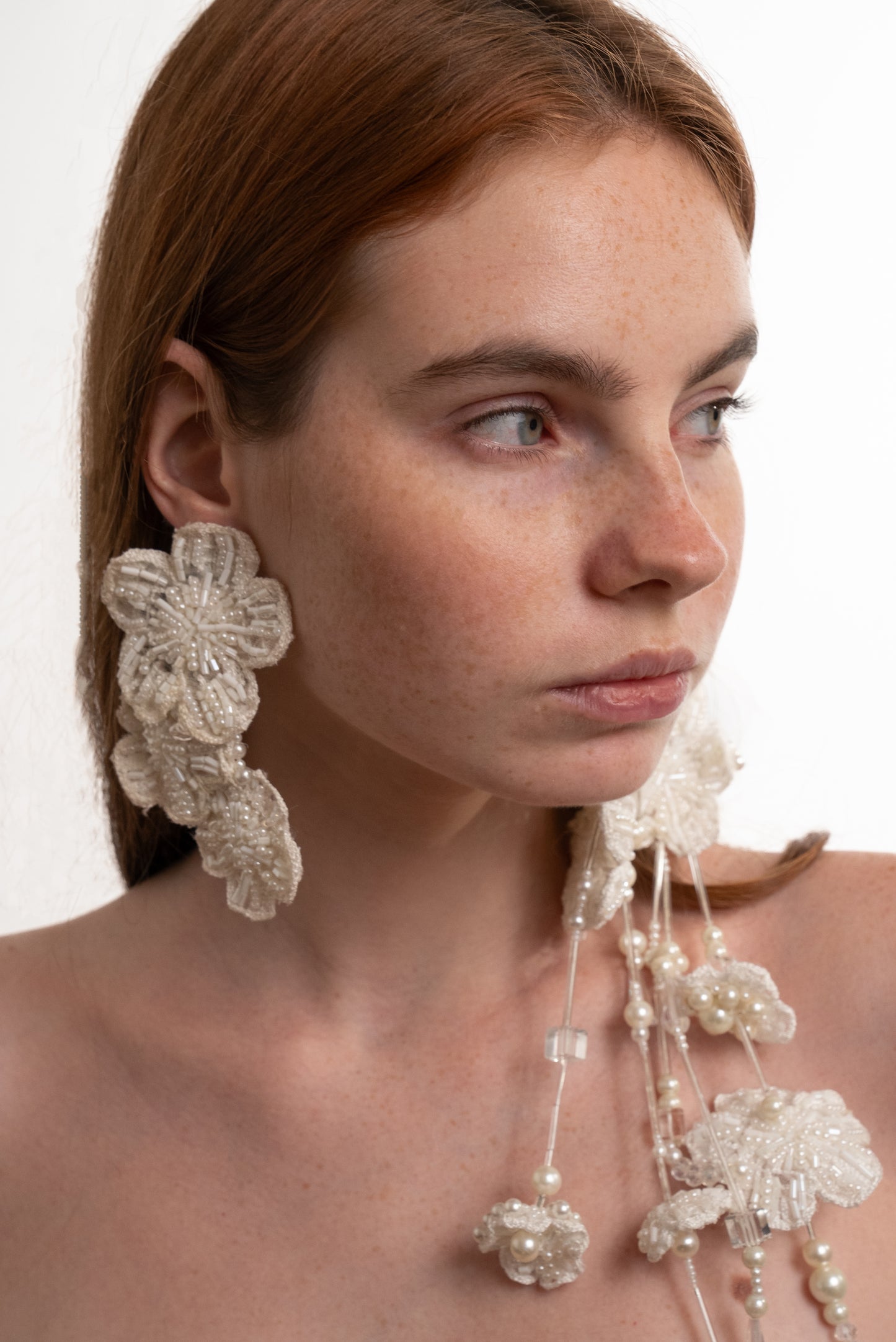 3D LACE FLOWER EARRINGS