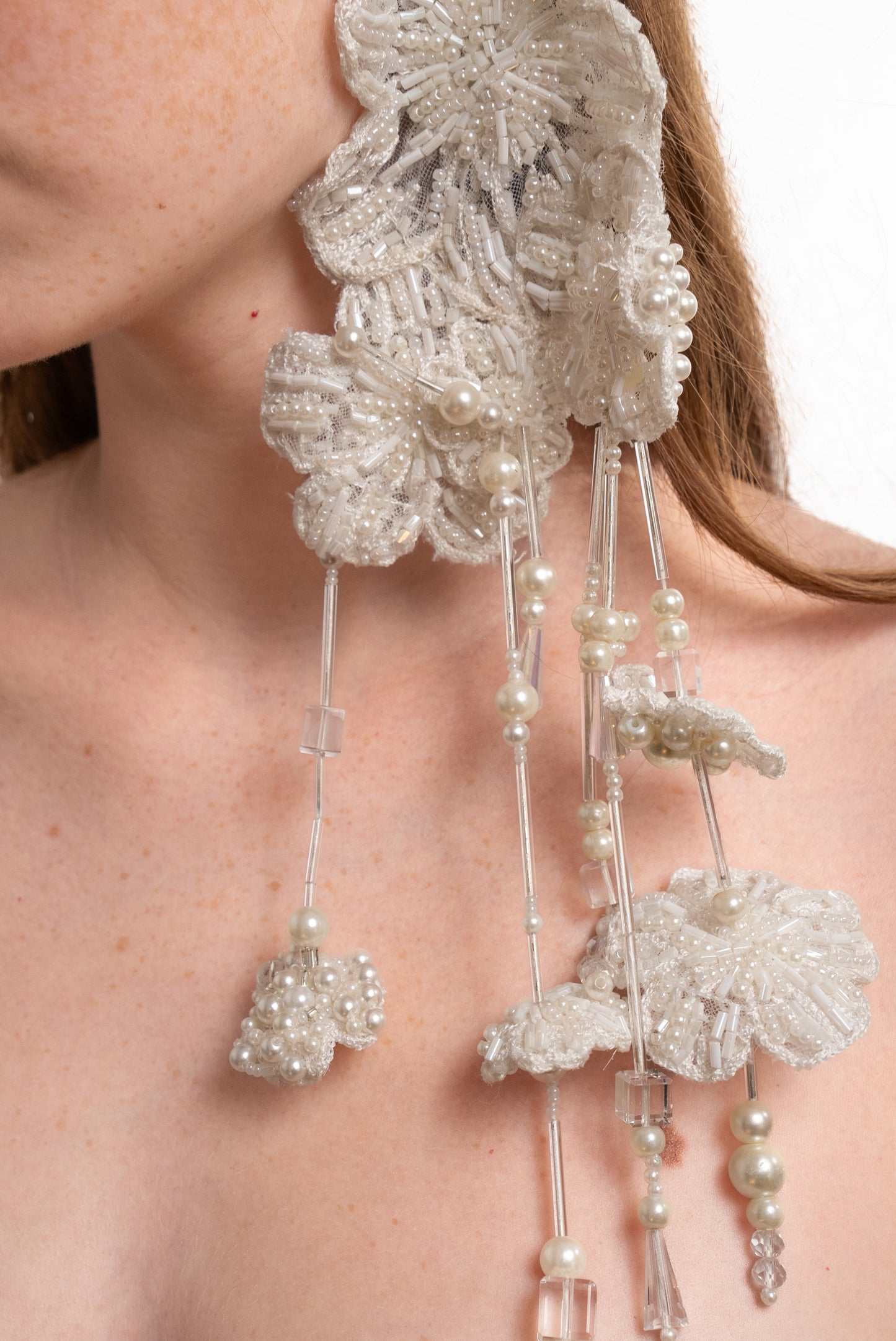 3D LACE FLOWER EARRINGS