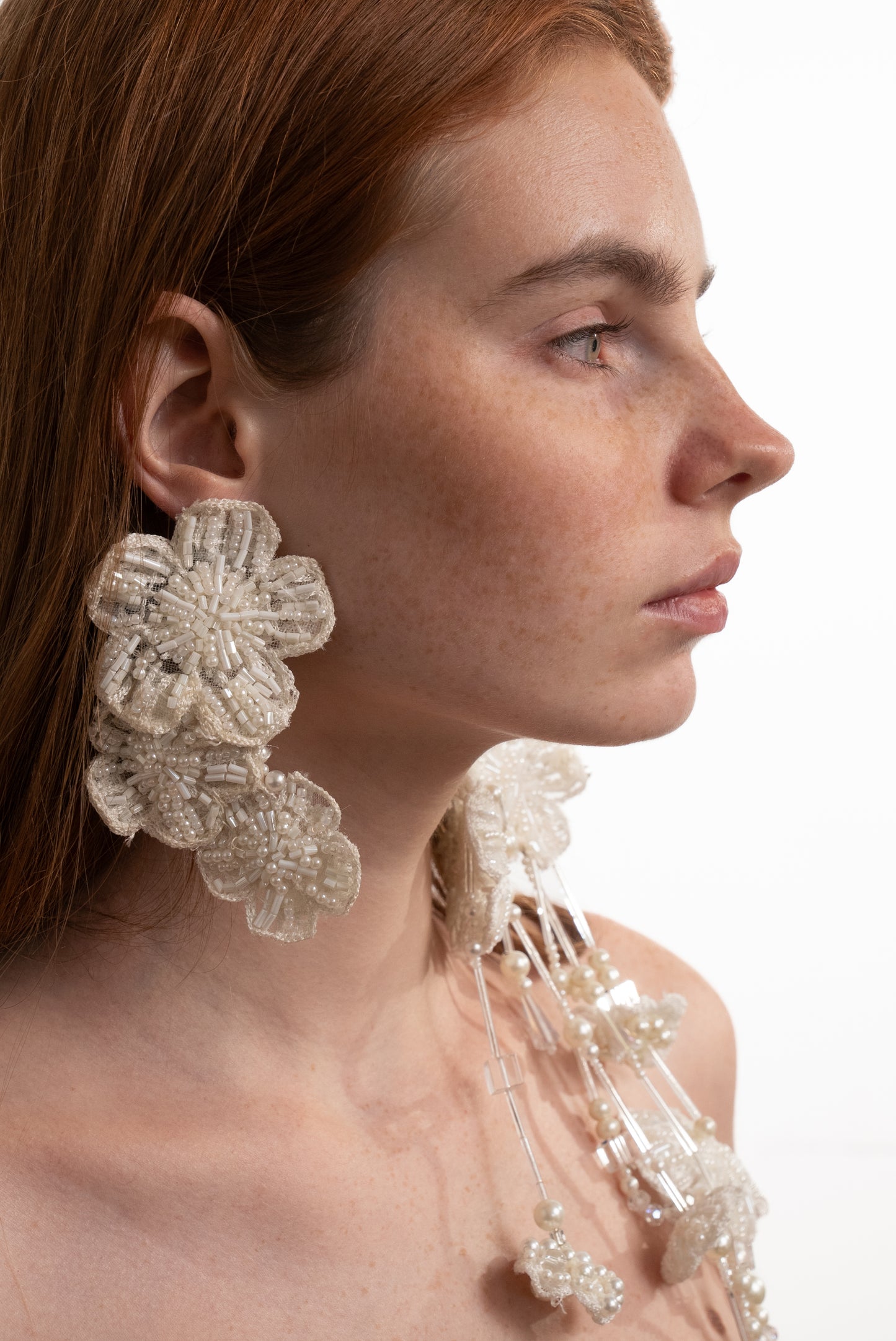 3D LACE FLOWER EARRINGS