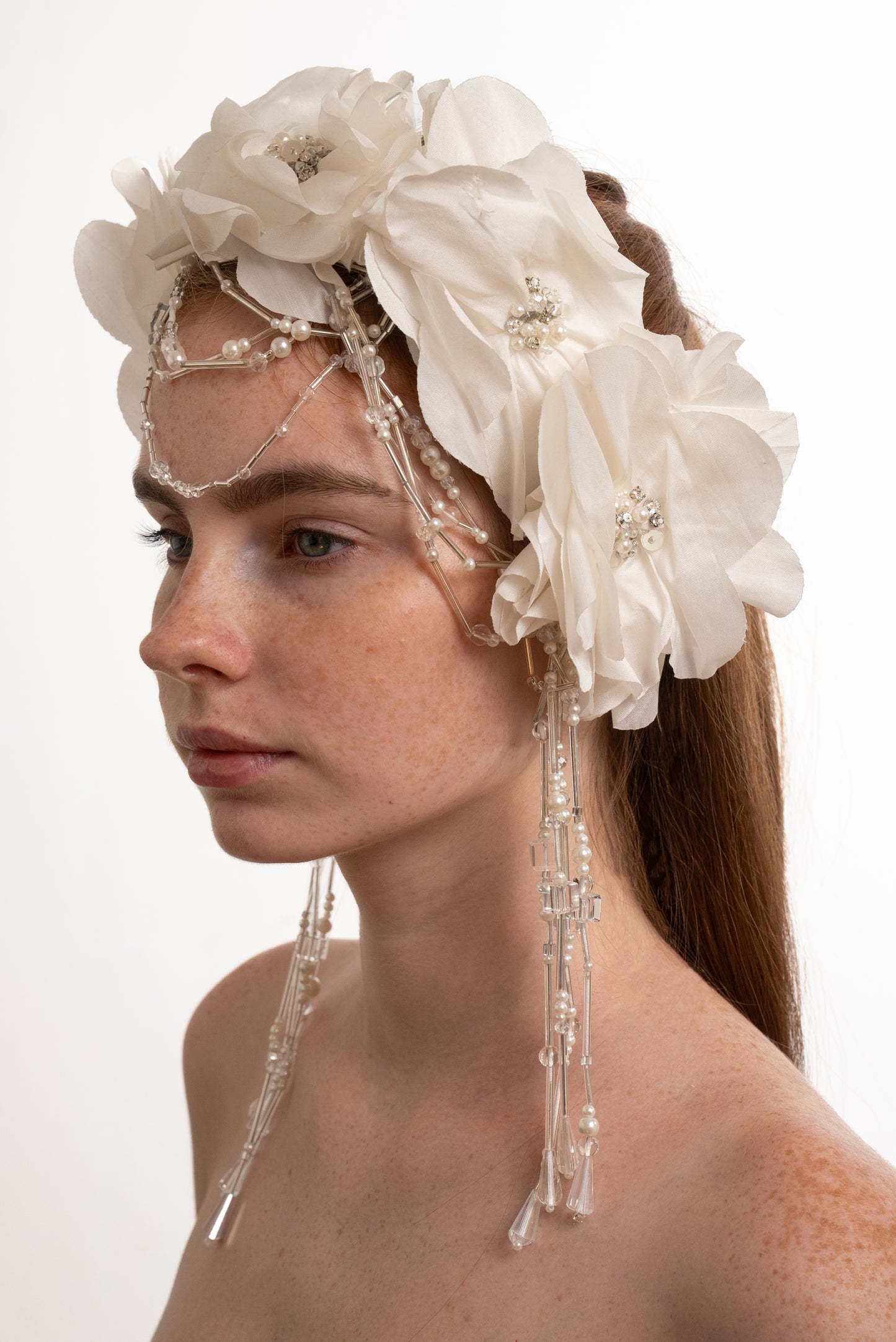 BEADED FLORAL HEADPIECE