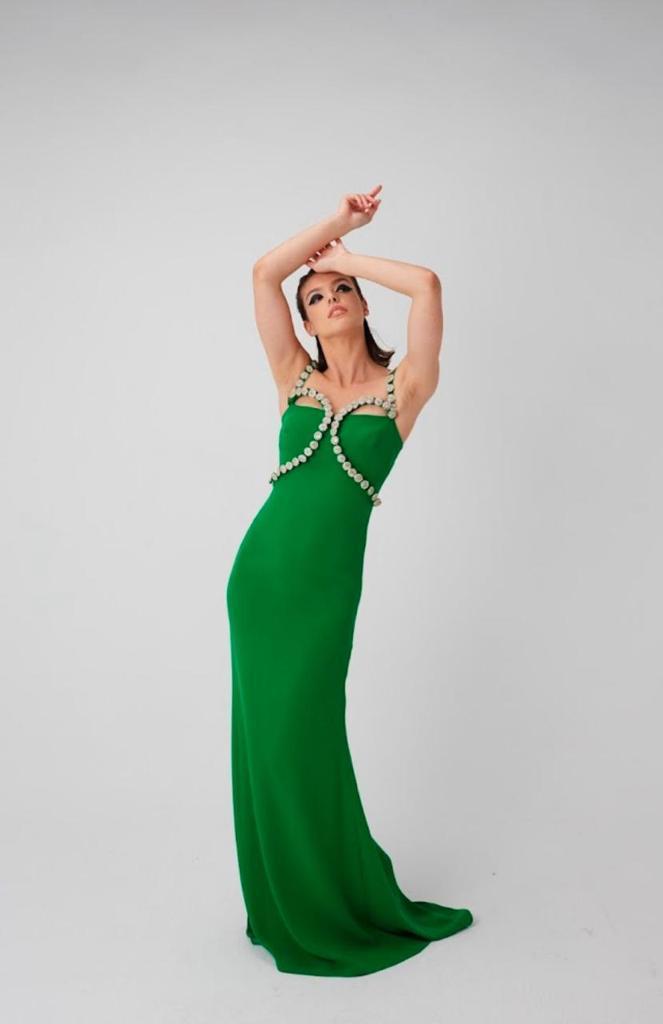 LONG CREPE DRESS