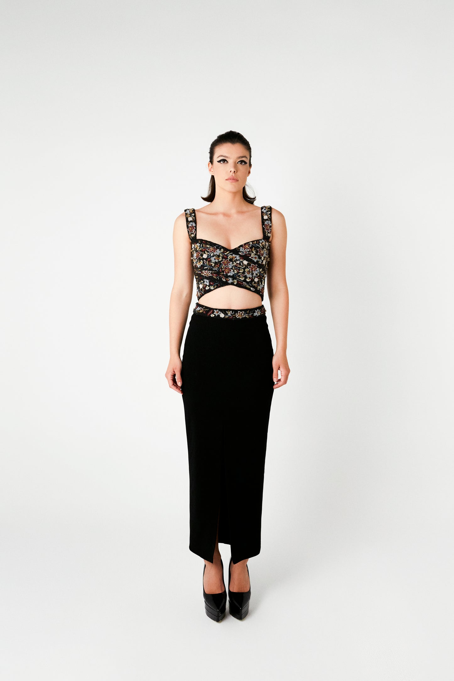 EMBRIODERED CROPPED BODICE