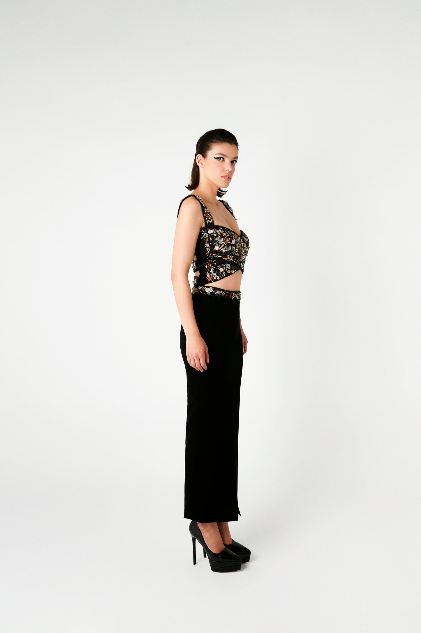 EMBRIODERED CROPPED BODICE