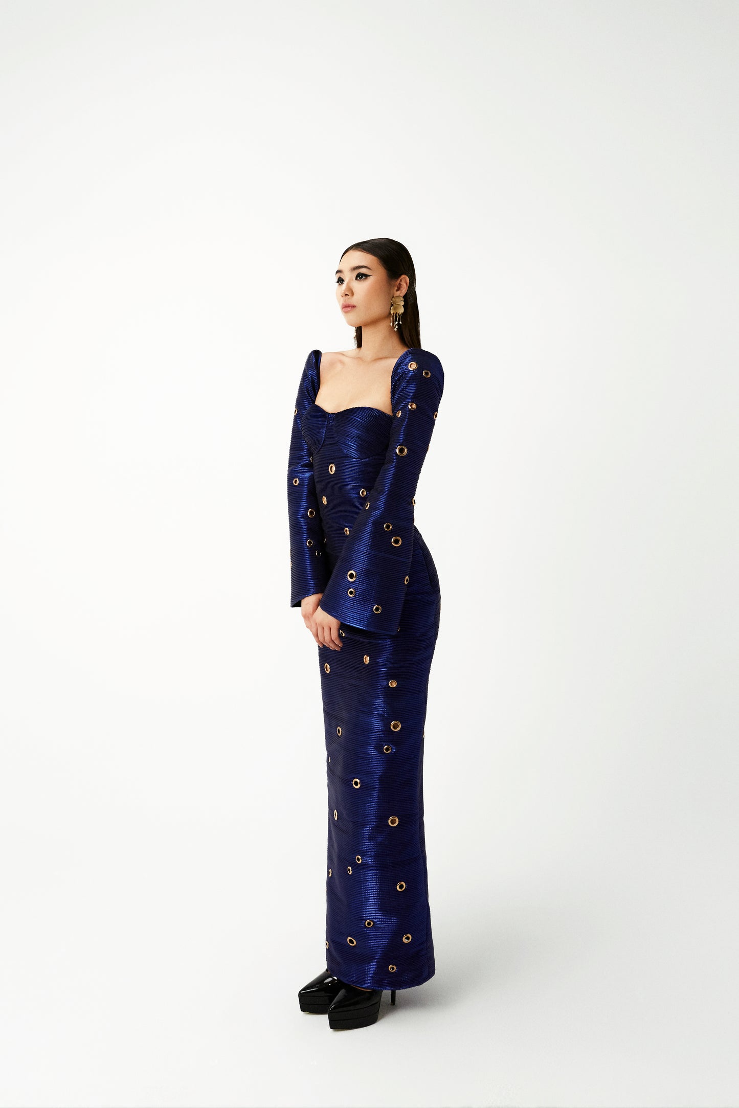 PLEATED DISCO DRESS