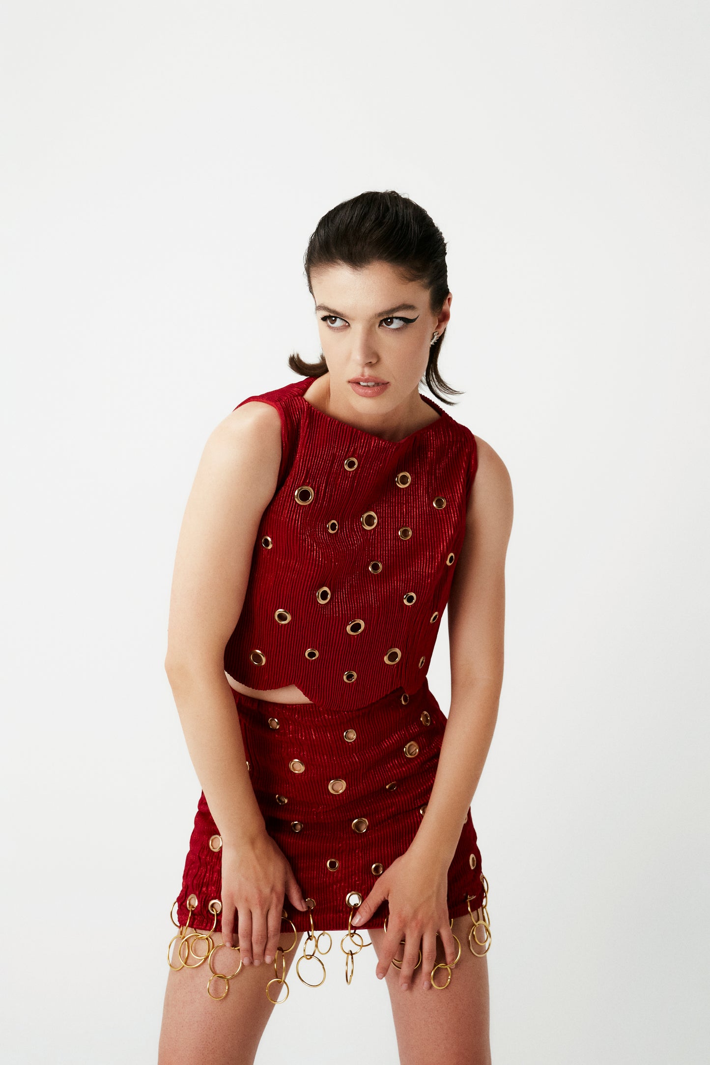 PLEATED DISCO SKIRT