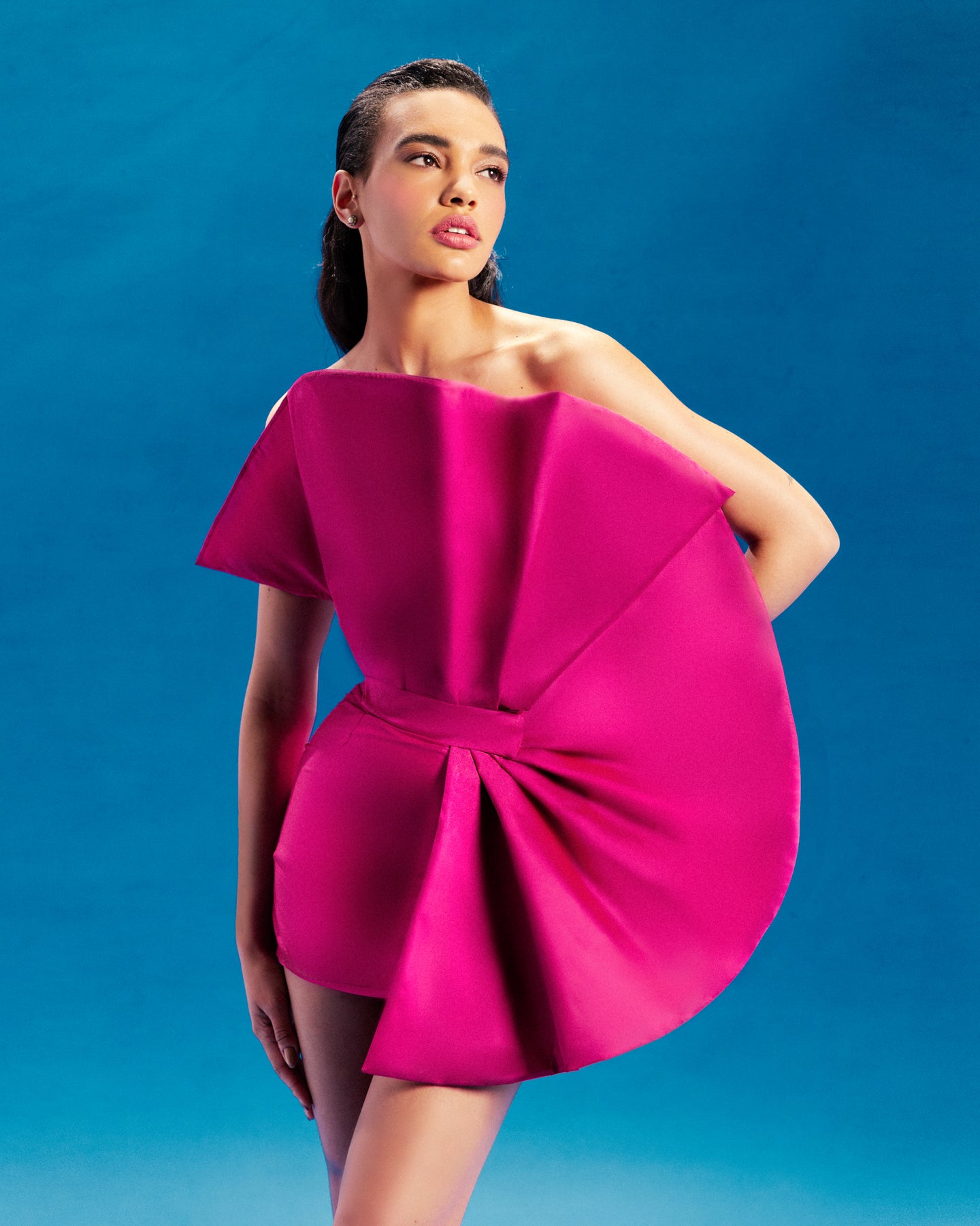 FUCHIA SHORT DRESS