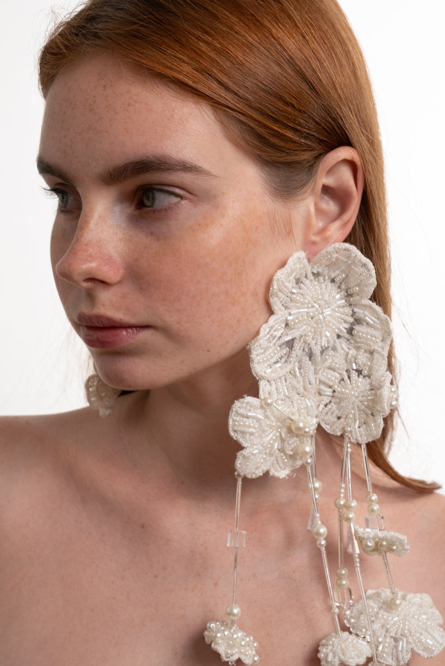 3D LACE FLOWER EARRINGS